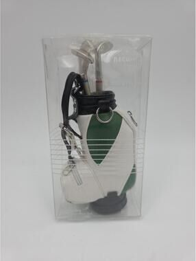 New DASHING Green & White Golf Bag-Pen Set w/ Black, Red & Blue Ink